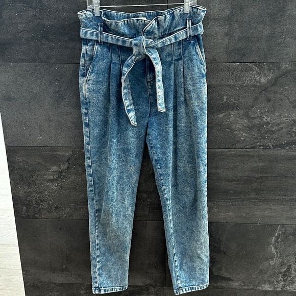 Sezane Austin Paper Bag High Waist Jeans Size 38 - Picture 5 of 13